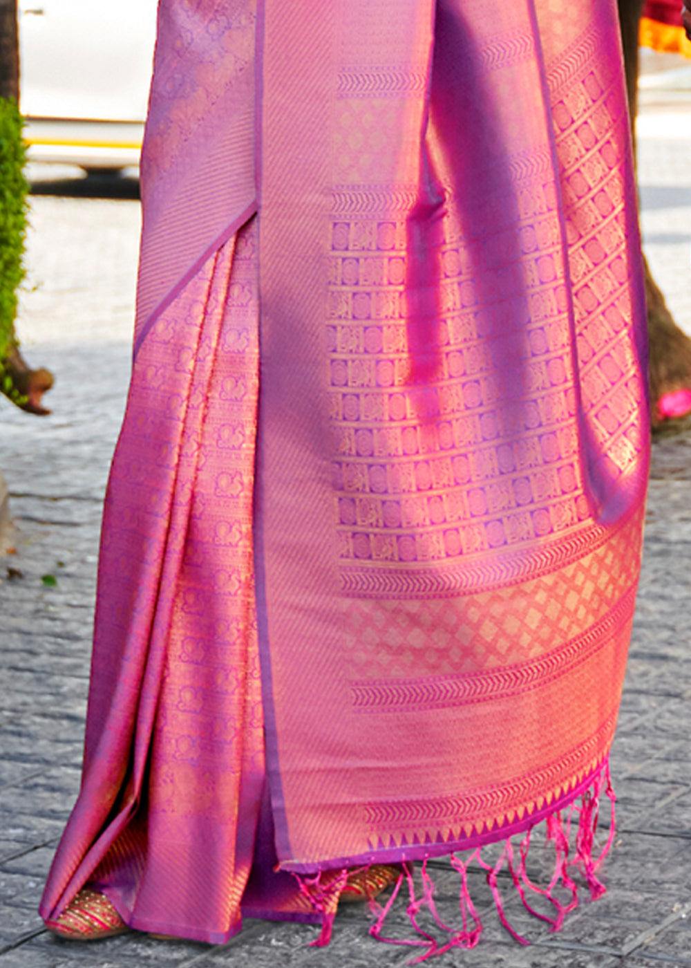 Classic Royal Purple Kanjivaram Silk Saree