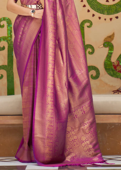 Royal Purple Kanjivaram Silk Saree