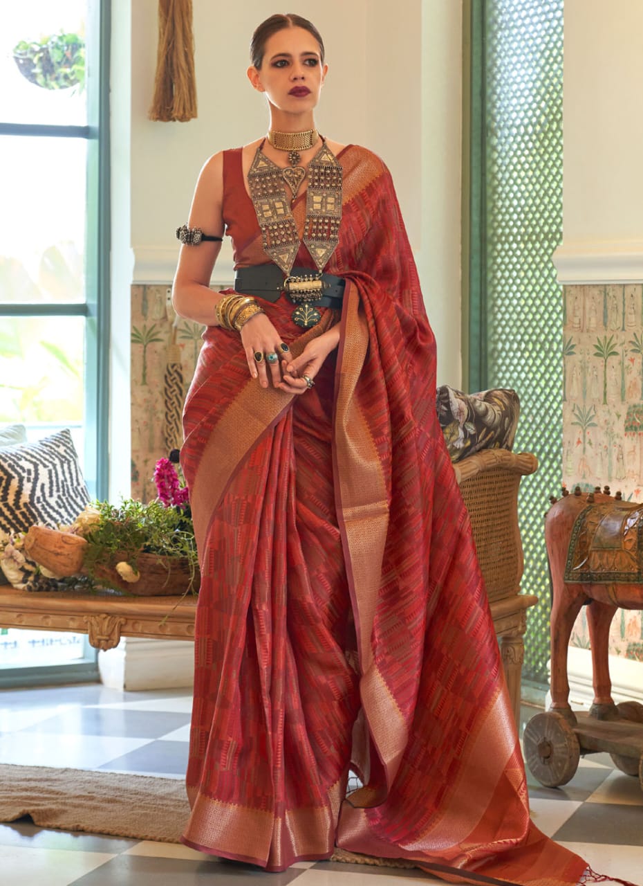 Woven Enhanced Kalki Koechlin Traditional Designer Saree
