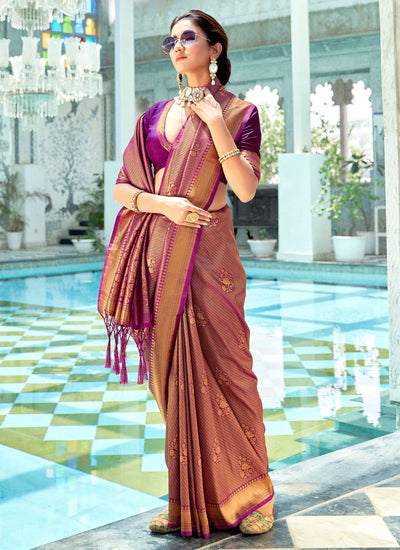 Gorgeous Kanjivaram Silk Saree For Wedding And Party