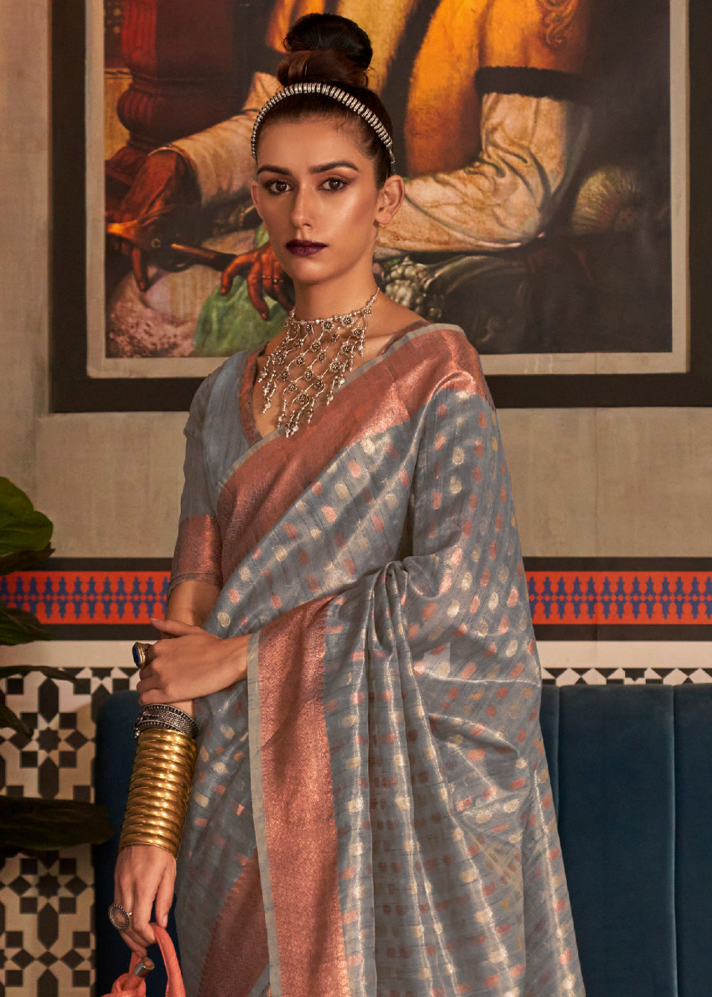 A Timeless Classic Banarasi Tissue Woven Silk Saree