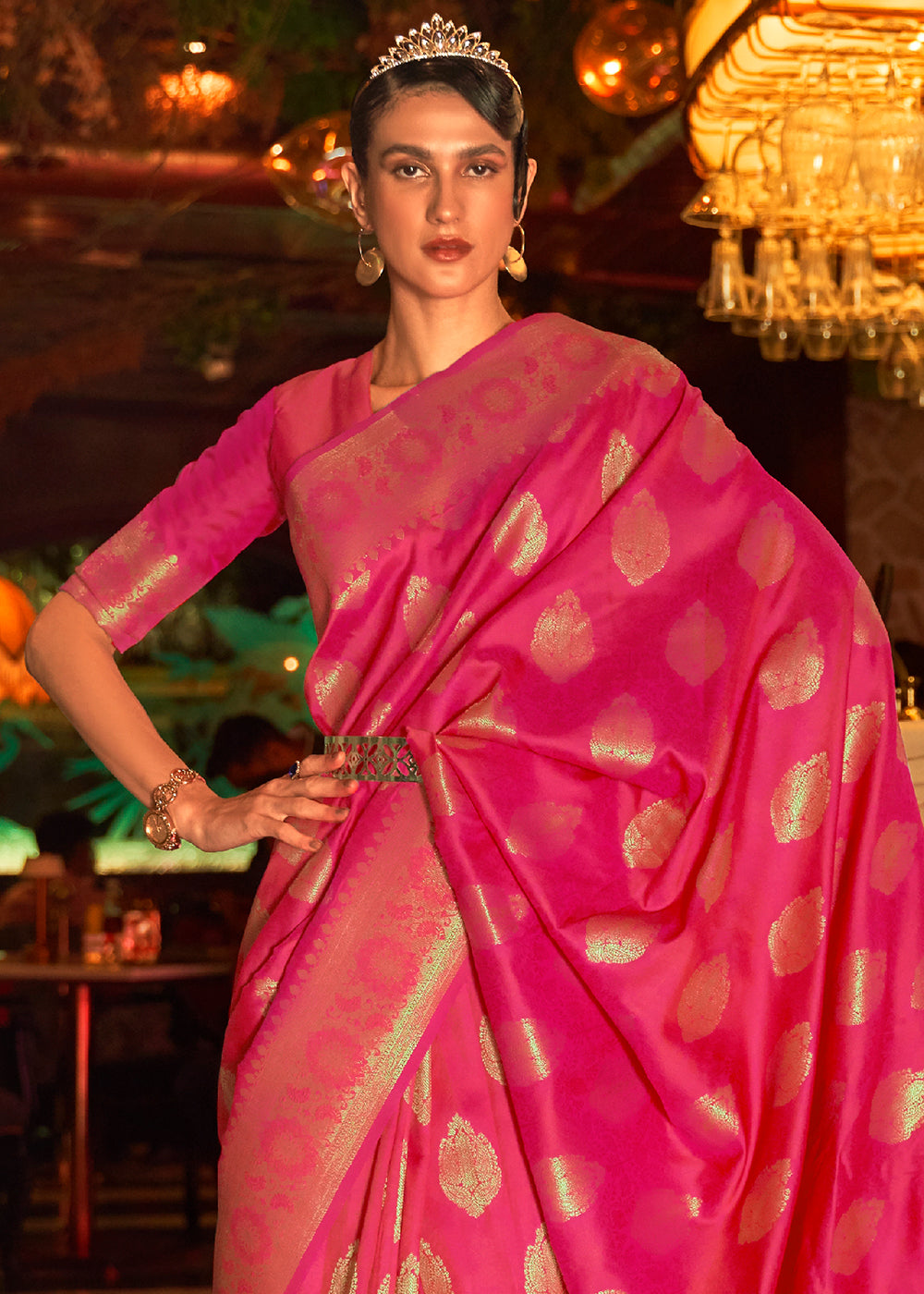 Fierce and Fabulous: Handwoven Banarasi Brocade Silk Saree