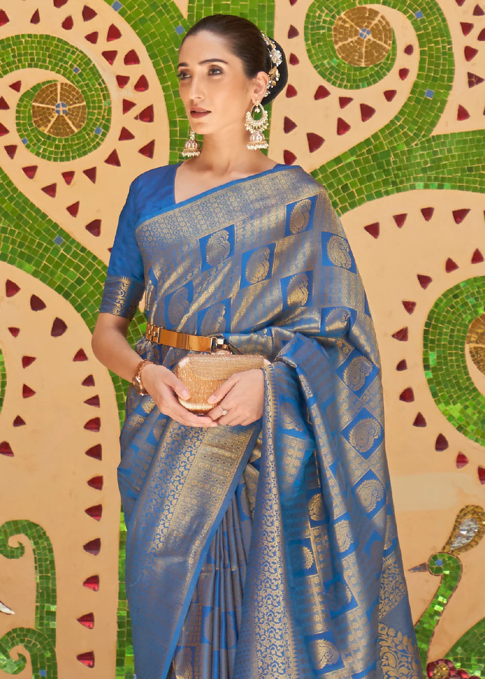 Royal Blue Kanjivaram Silk Saree