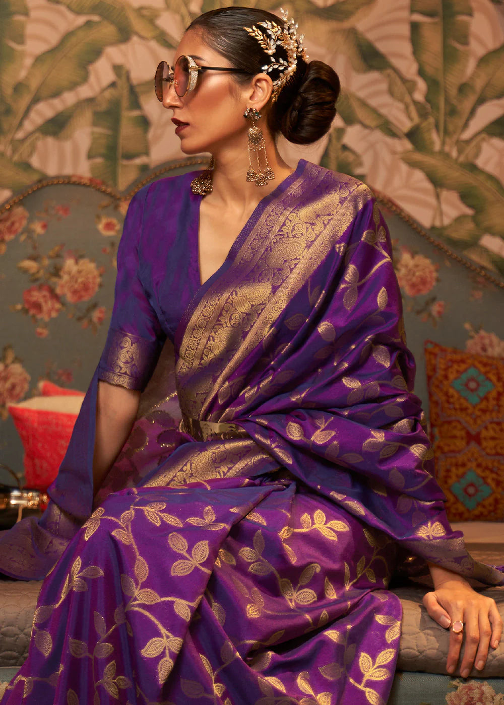 LOLLIPOP PURPLE WOVEN KANJIVARAM SILK SAREE