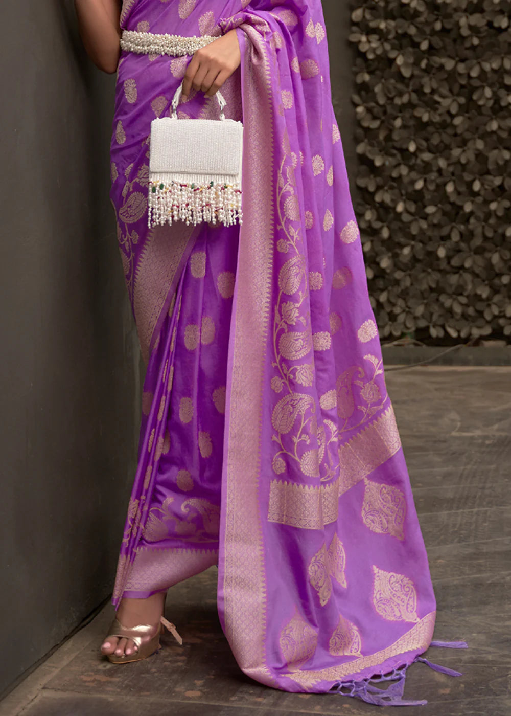 LOLLIPOP PURPLE Banarasi Silk Saree