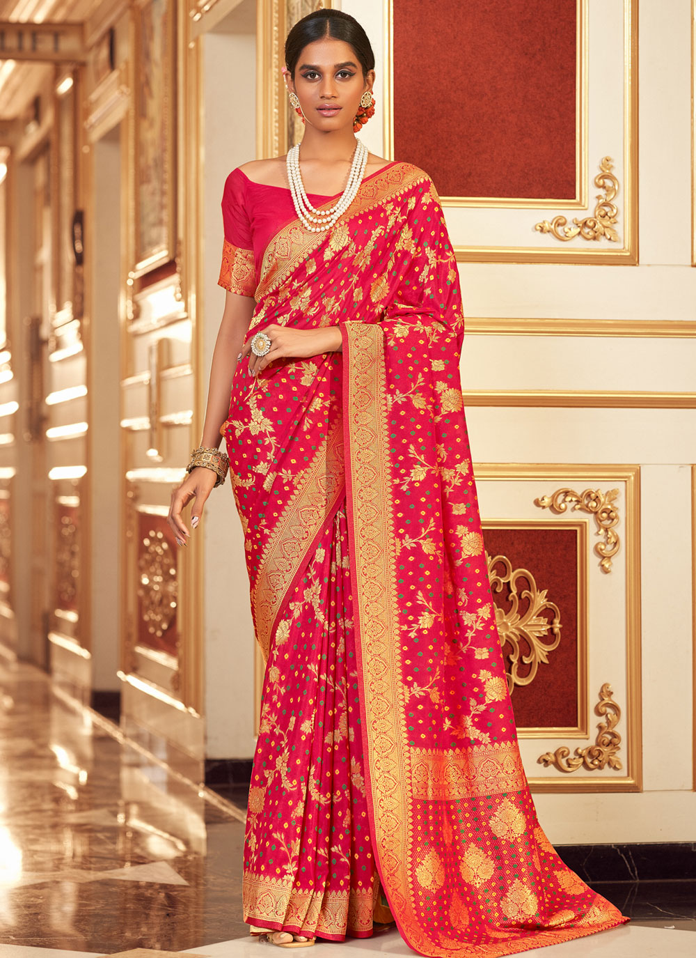 Beautiful Woven Enhanced Designer Contemporary Saree