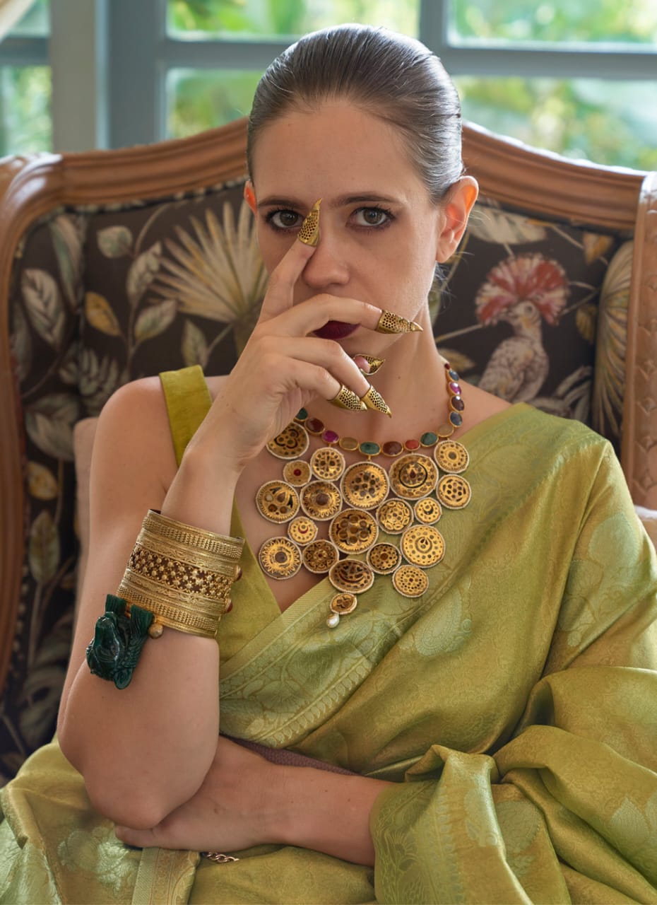 Exquisite Woven Enhanced Kalki Koechlin Saree