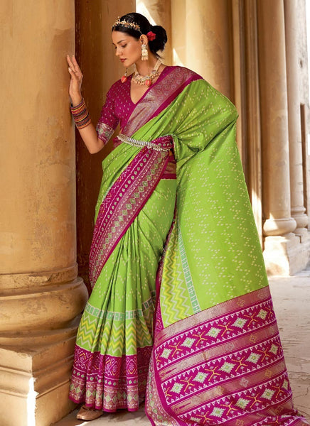 Fancy Patola Silk Designer Contemporary Style Saree