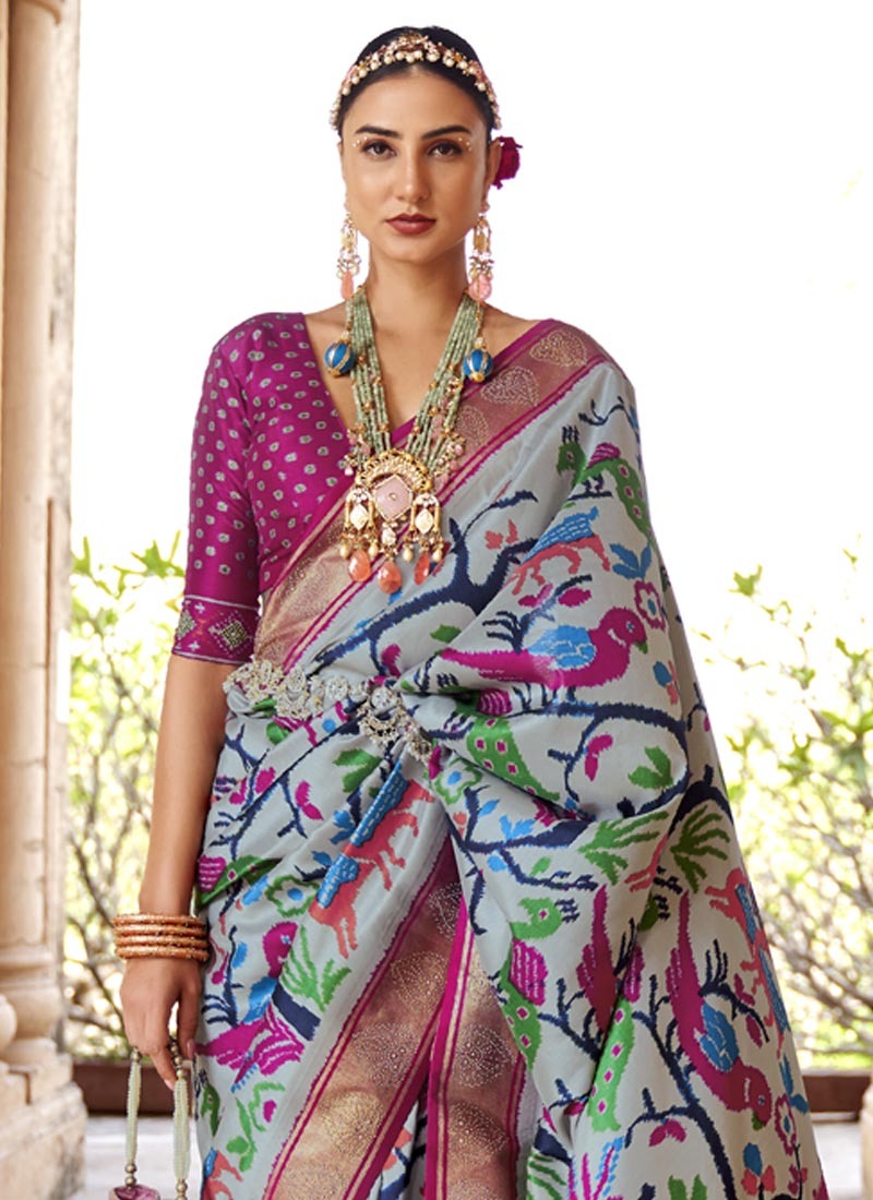 Outstanding Patola Silk Printed Saree Party Function