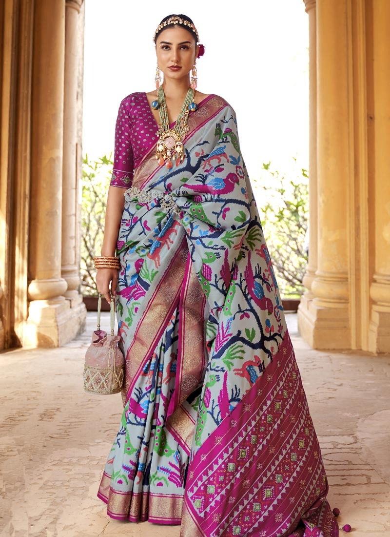 Outstanding Patola Silk Printed Saree Party Function