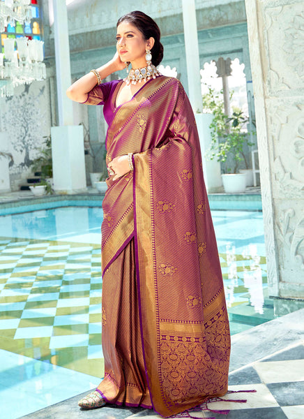 Gorgeous Kanjivaram Silk Saree For Wedding And Party