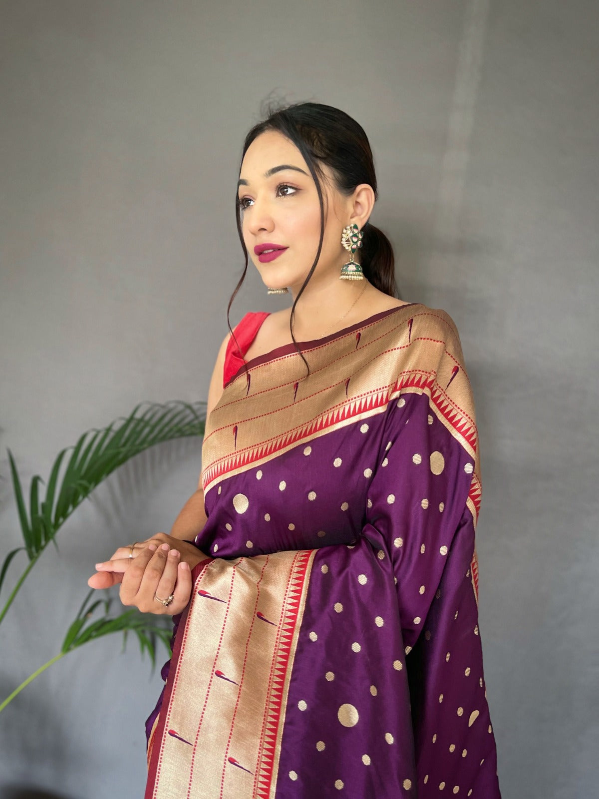 PURPLE Paithani Silk Saree