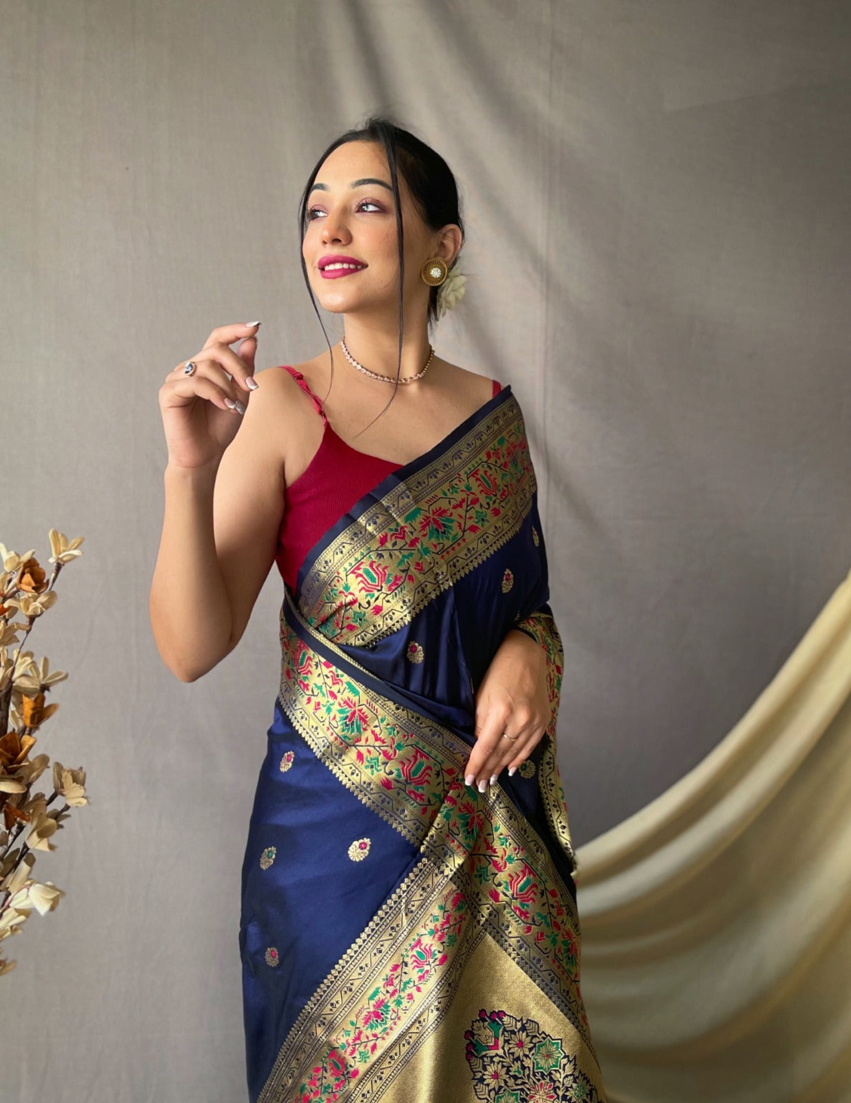 ROYAL BLUE Paithani Saree