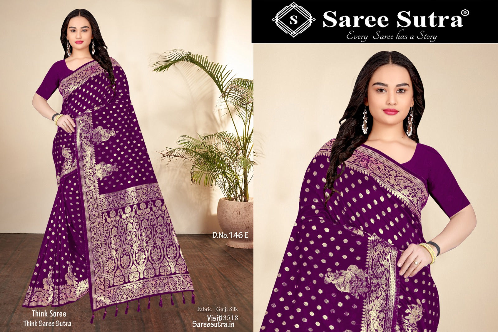 Mulberry Purple BANARASI SILK WITH ZARI WEAVING SAREE