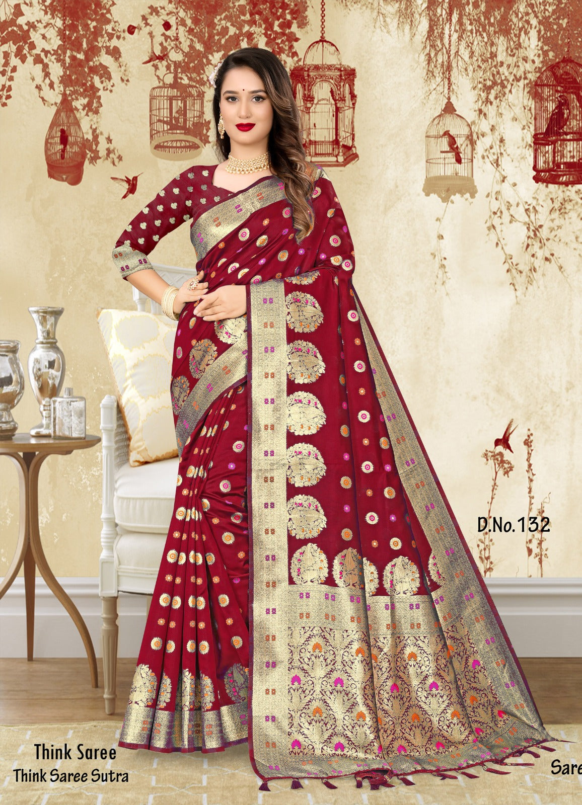 BANARASI SILK WITH ZARI WEAVING SAREE