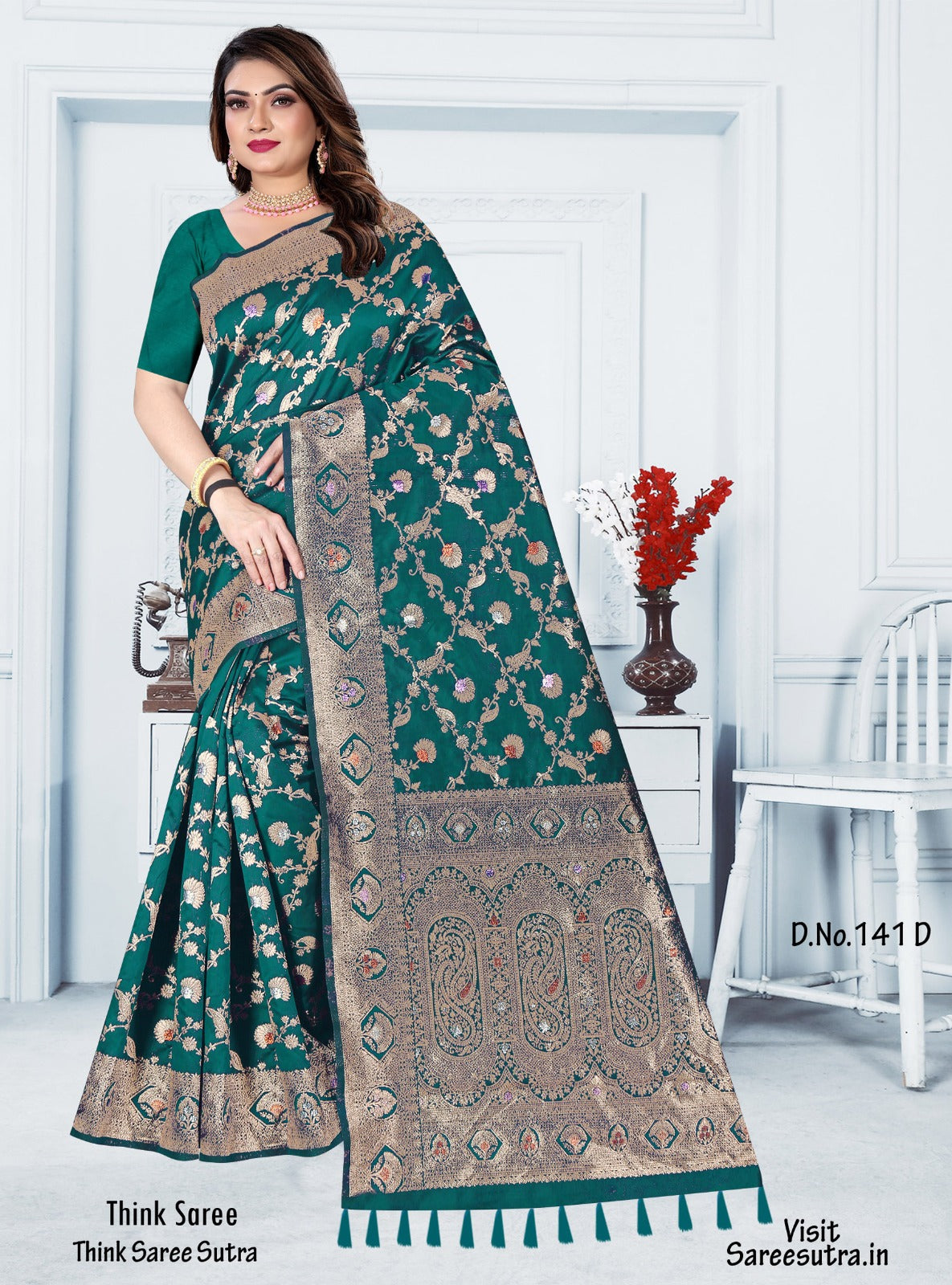 BANARASI SILK WITH ZARI WEAVING SAREE