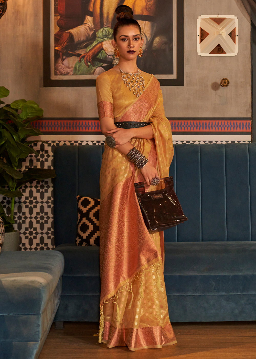 Modernity and Tradition Banarasi Tissue Woven Silk Saree