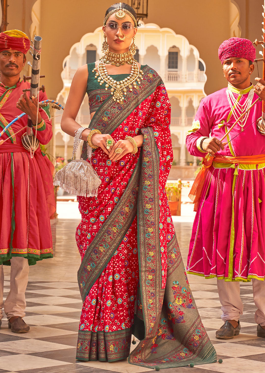 Red Woven Patola Paithani Silk Saree