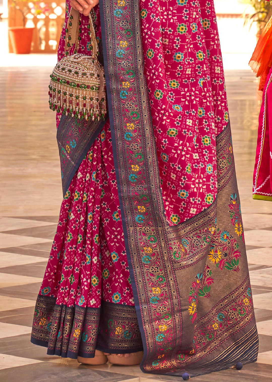 ROYAL PRINCES PINK WOVEN PATOLA PAITHANI SILK SAREE