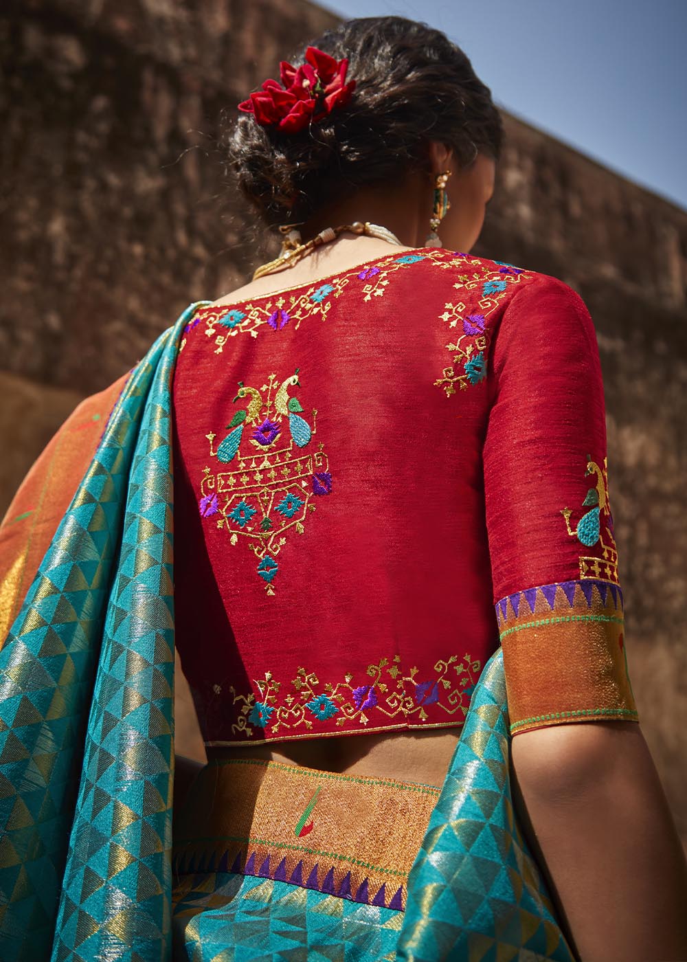 Royal Blue Woven Banarasi Silk Saree with Intricate Zari Work