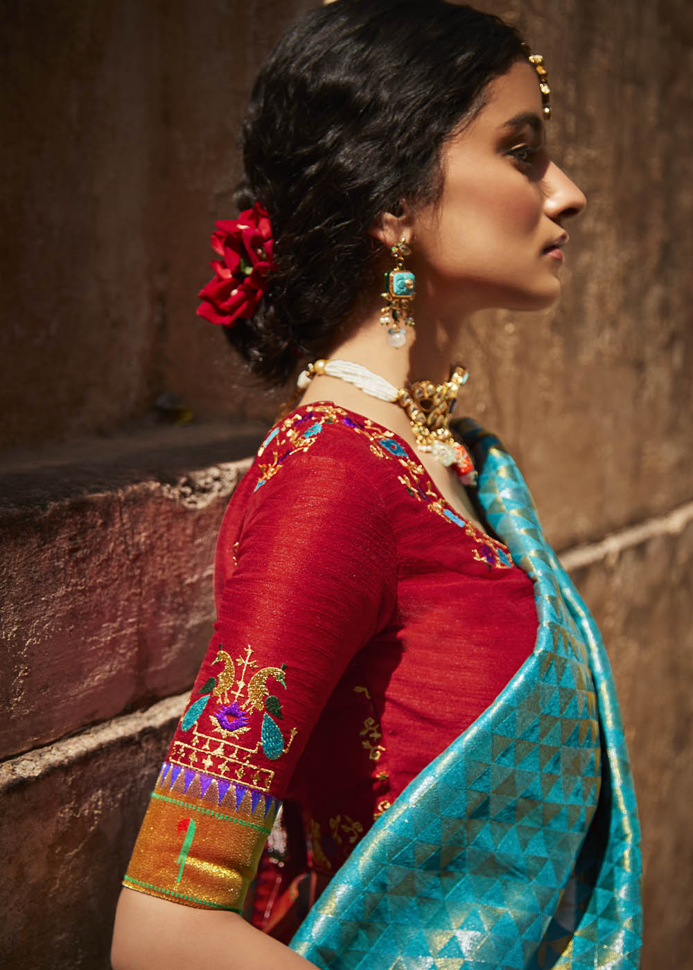 Royal Blue Woven Banarasi Silk Saree with Intricate Zari Work