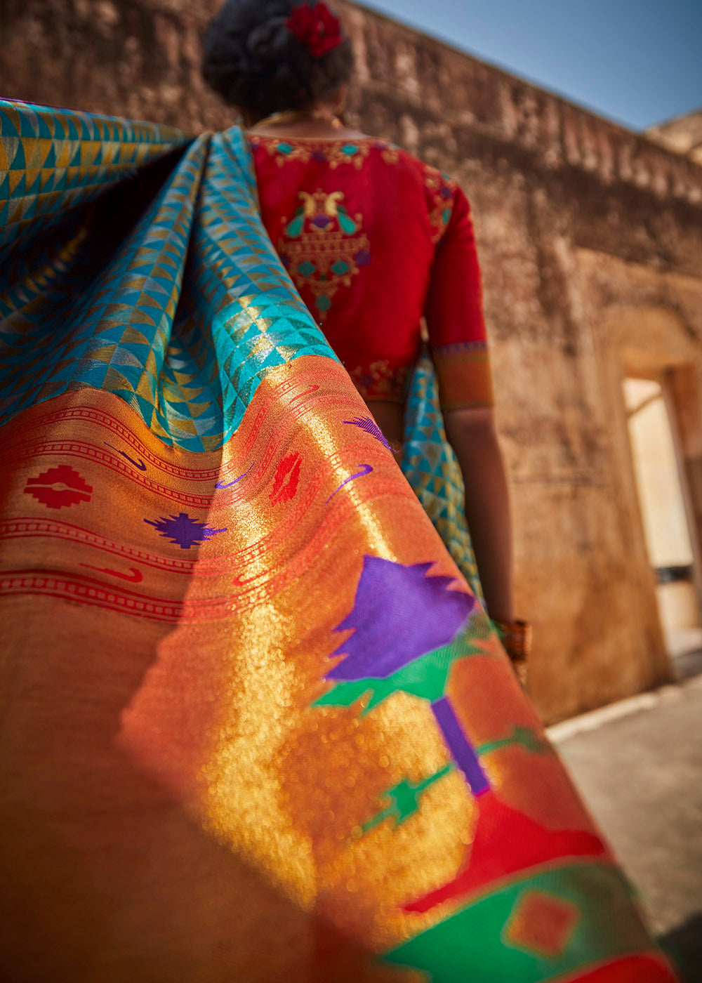 Royal Blue Woven Banarasi Silk Saree with Intricate Zari Work