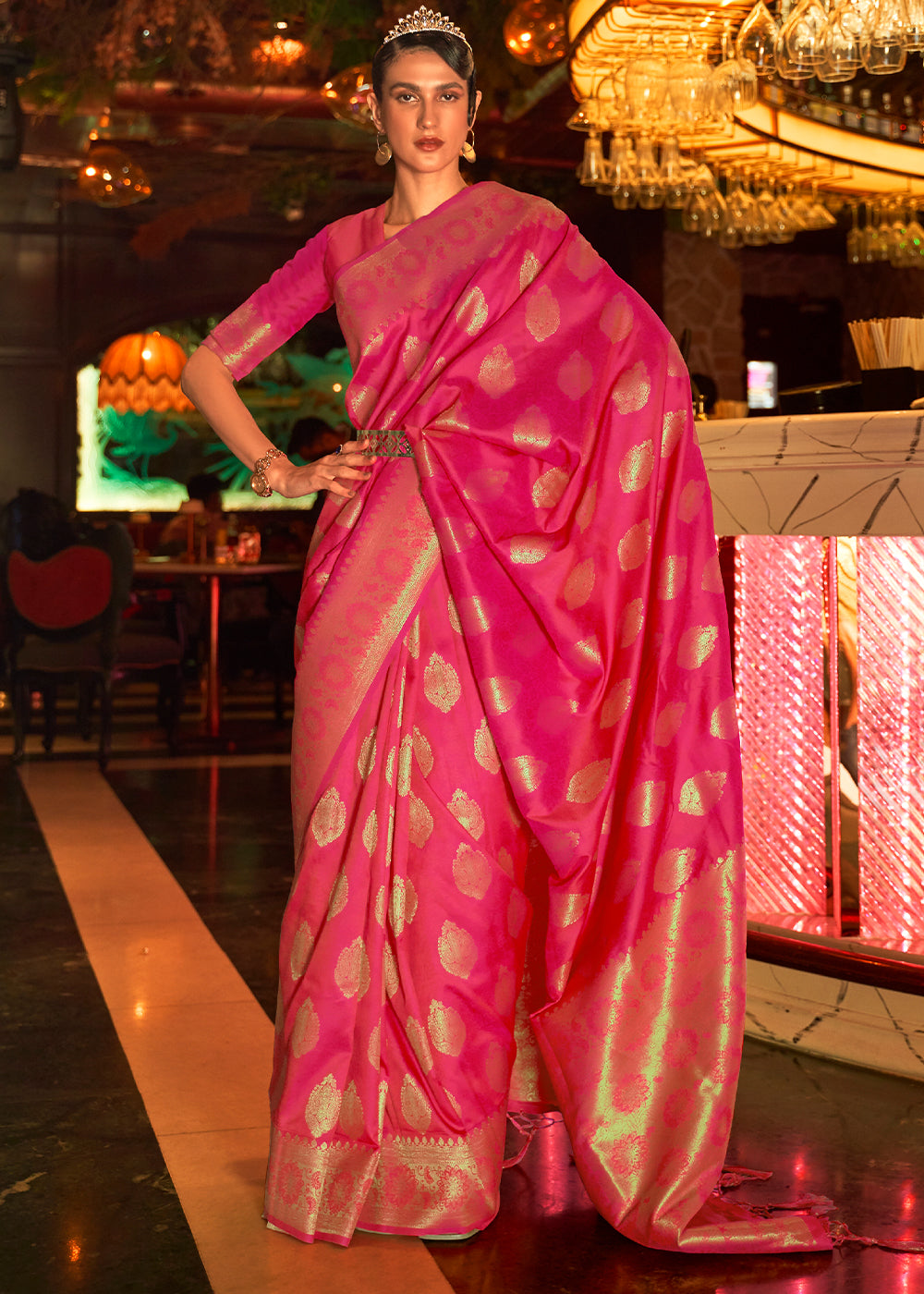 Fierce and Fabulous: Handwoven Banarasi Brocade Silk Saree