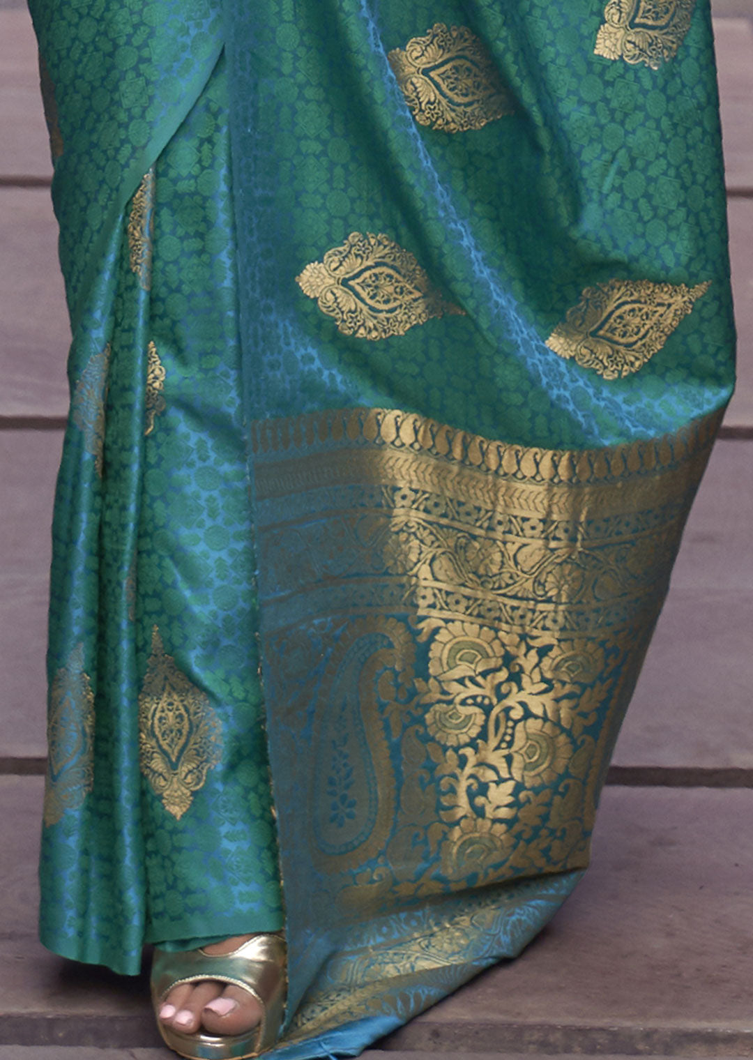 Royal Blue Banarasi Woven Satin Silk Saree - A Timeless Classic