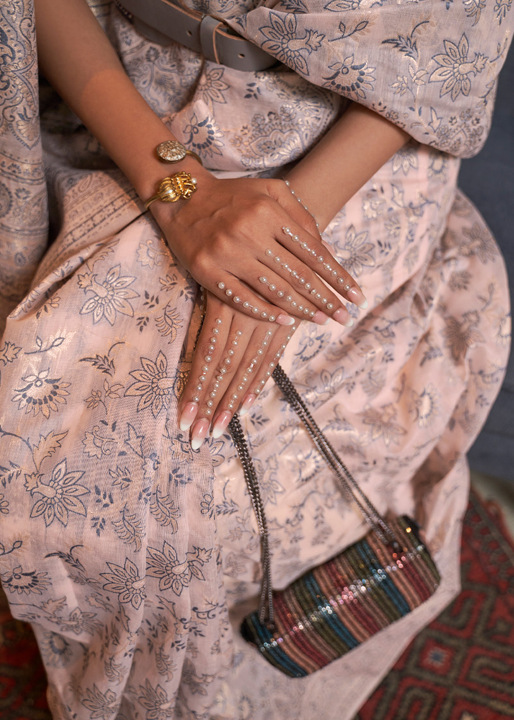 Graceful and Chic The Light Pink Cotton Silk Saree