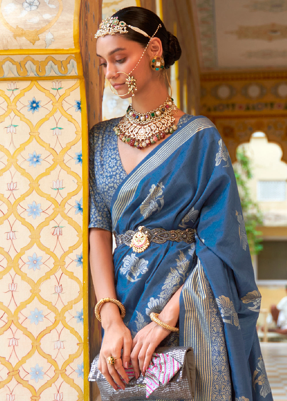 Royal Blue Banarasi Saree for Regal Elegance