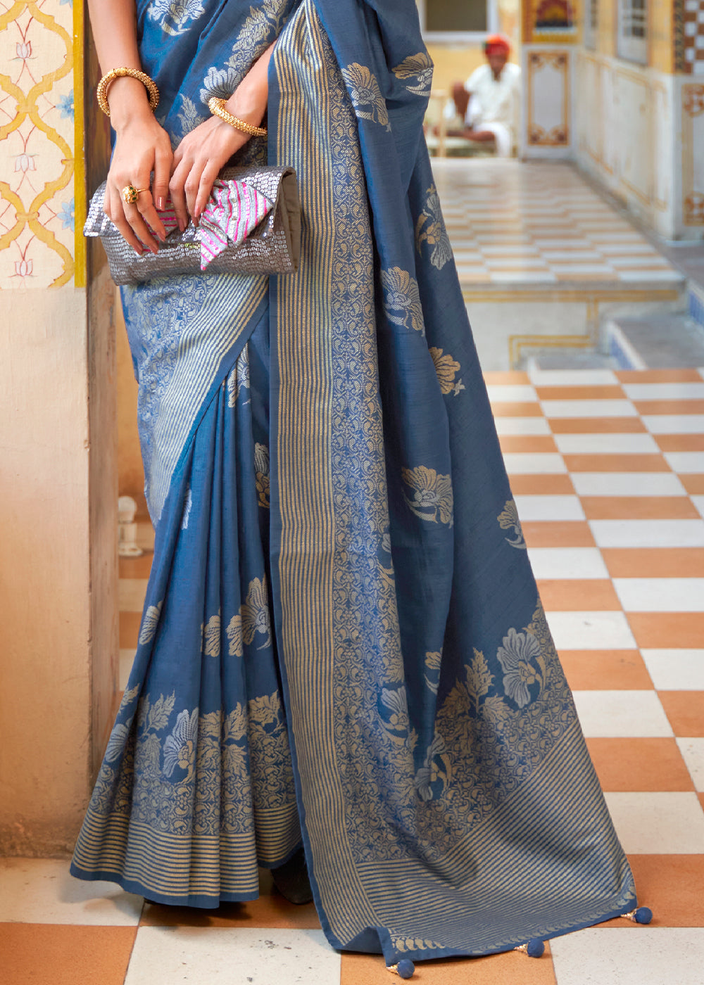 Royal Blue Banarasi Saree for Regal Elegance