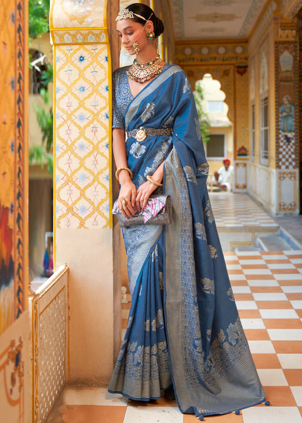 Royal Blue Banarasi Saree for Regal Elegance