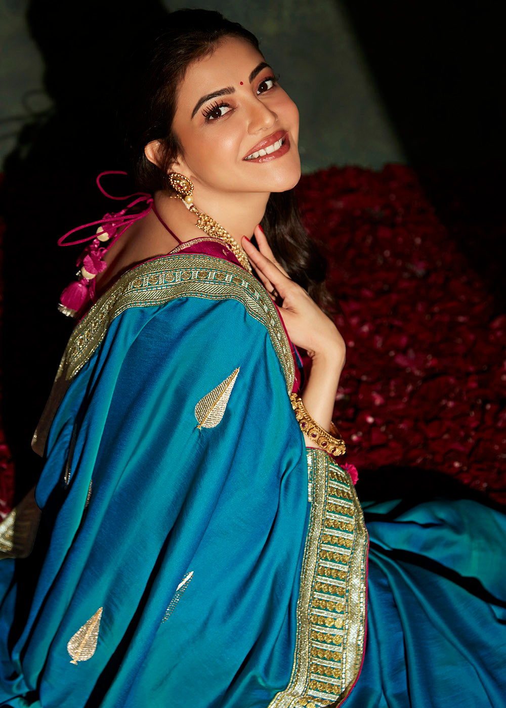 Serenity in Blue: The Designer Silk Saree