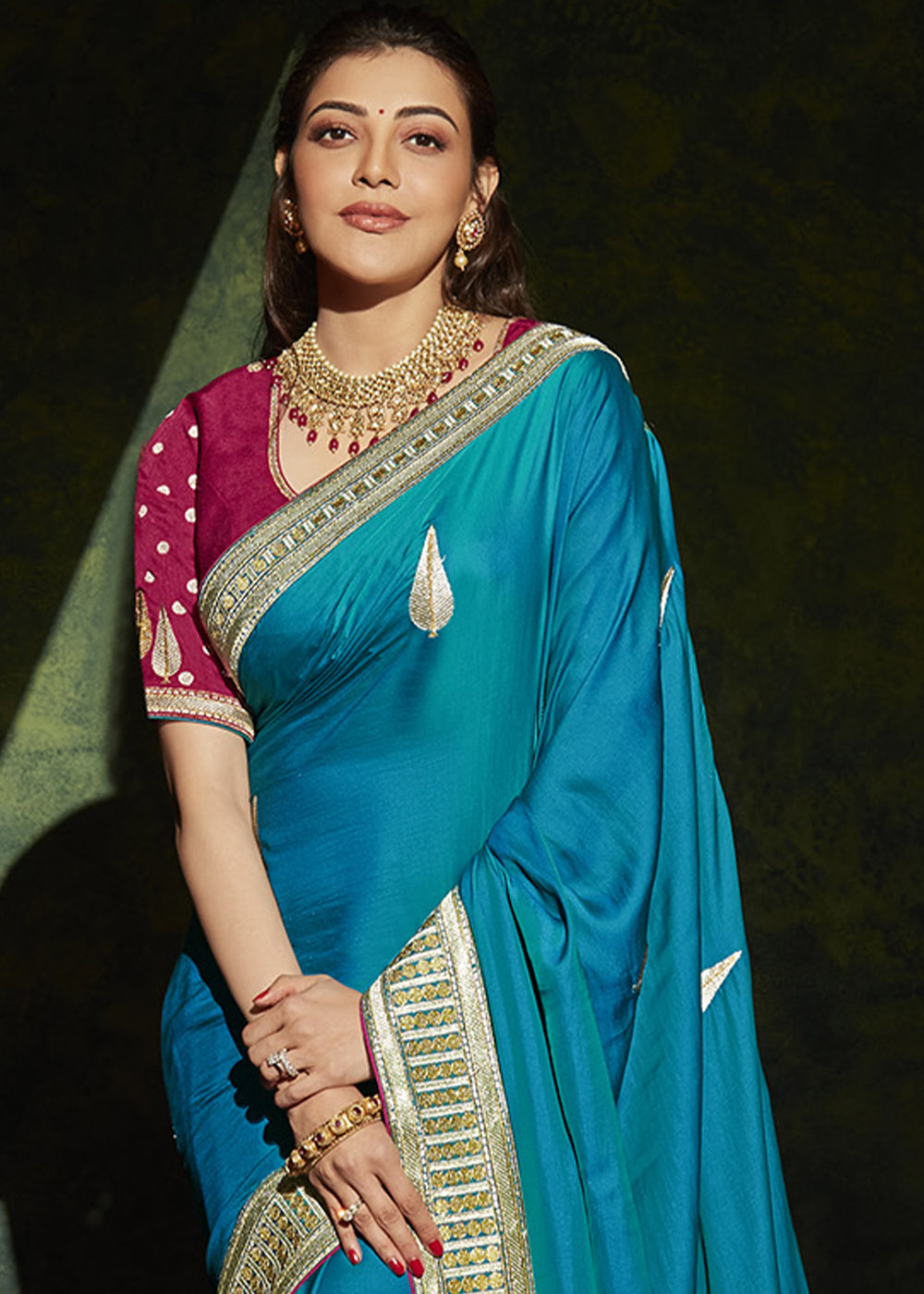 Serenity in Blue: The Designer Silk Saree