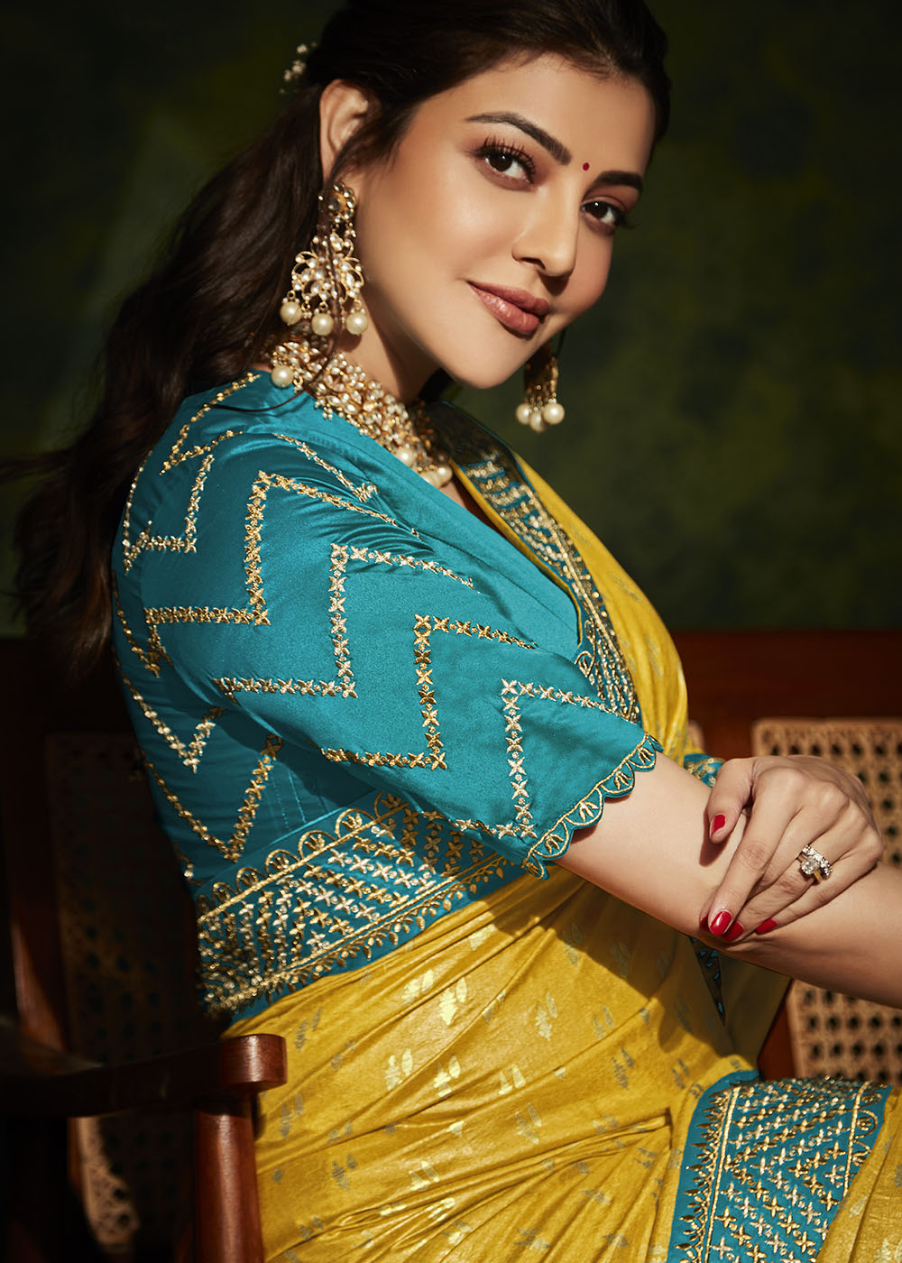 Radiance and Sunshine of the Yellow Designer Silk Saree