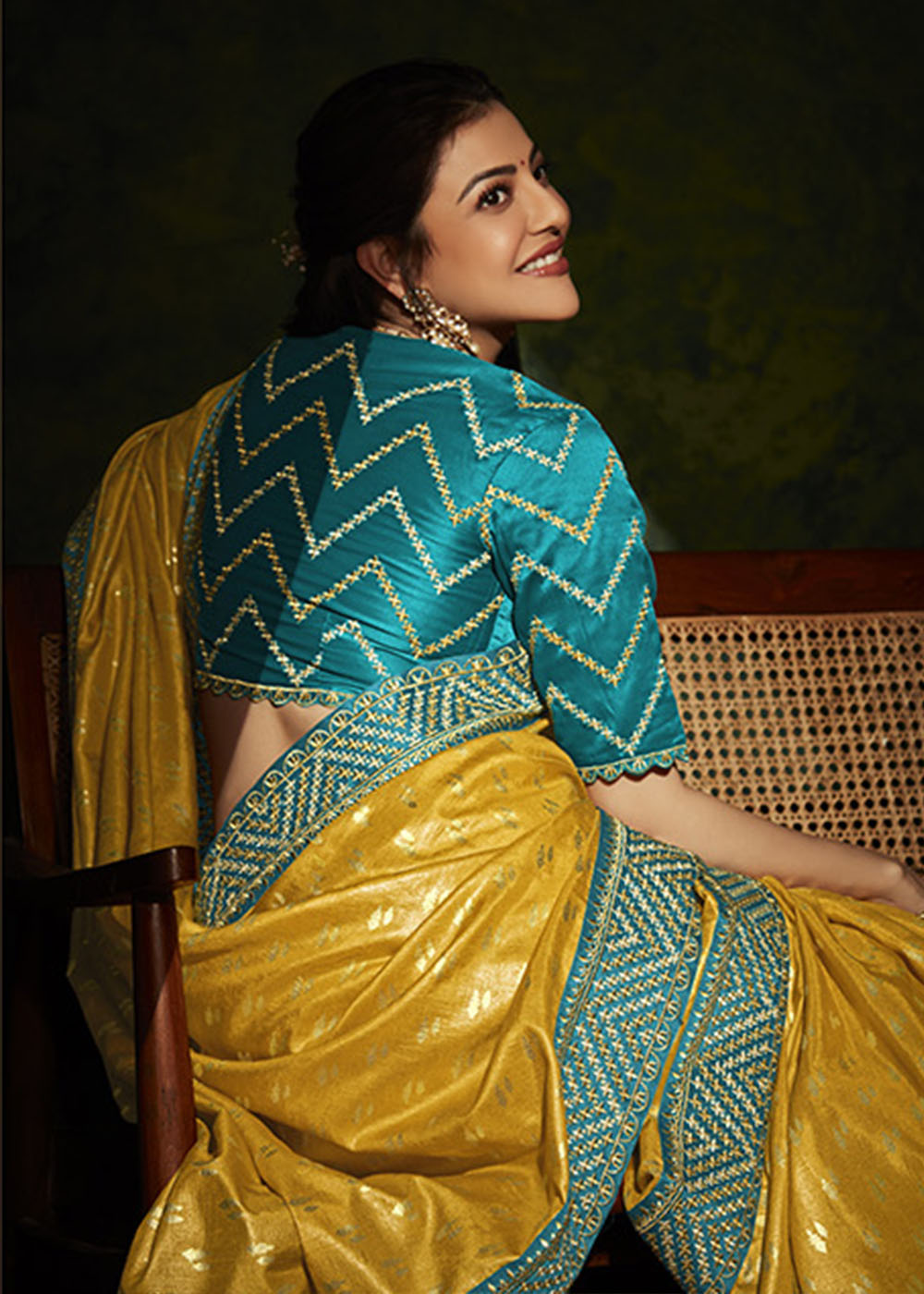 Radiance and Sunshine of the Yellow Designer Silk Saree