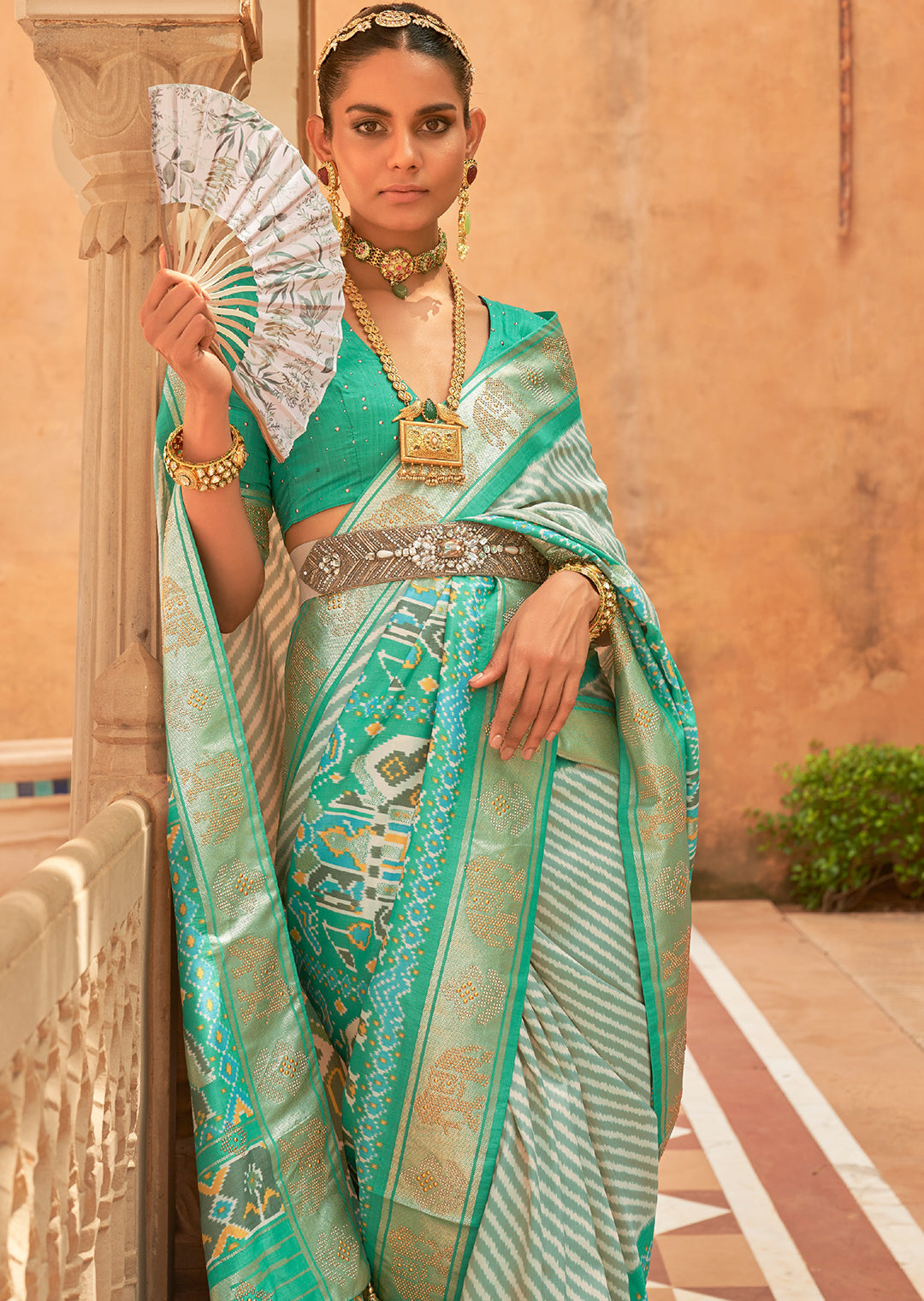 The Timeless Elegance of Green Patola Saree