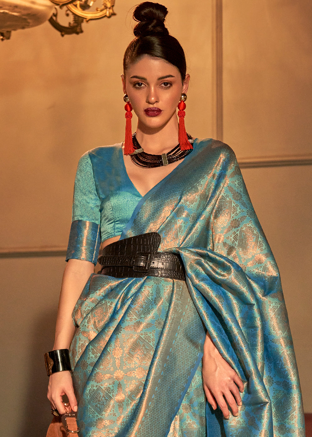 BLUE ROYAL KANJIVARAM SILK SAREE