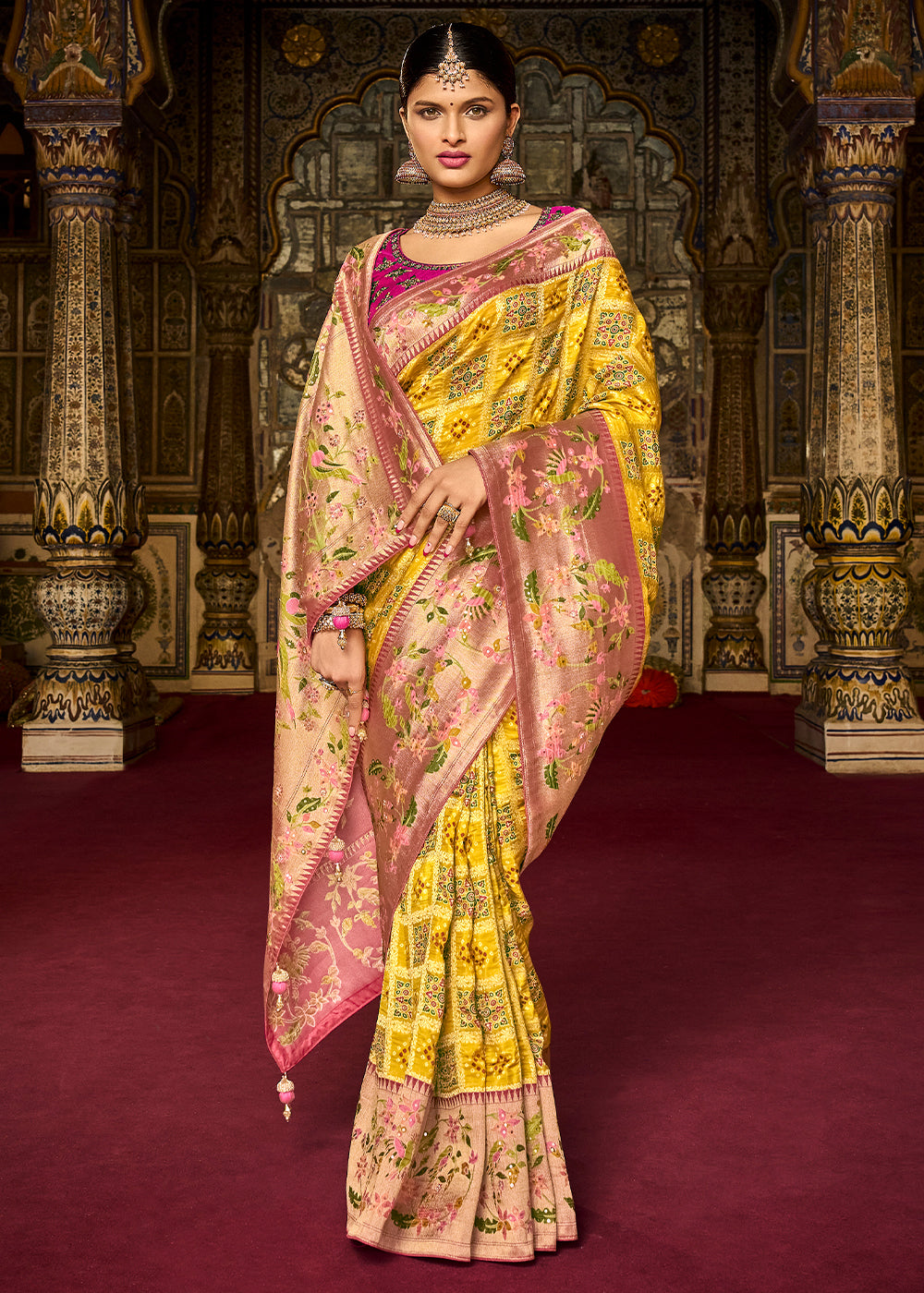 Radiant Yellow Raw Silk Saree for Effortless Style