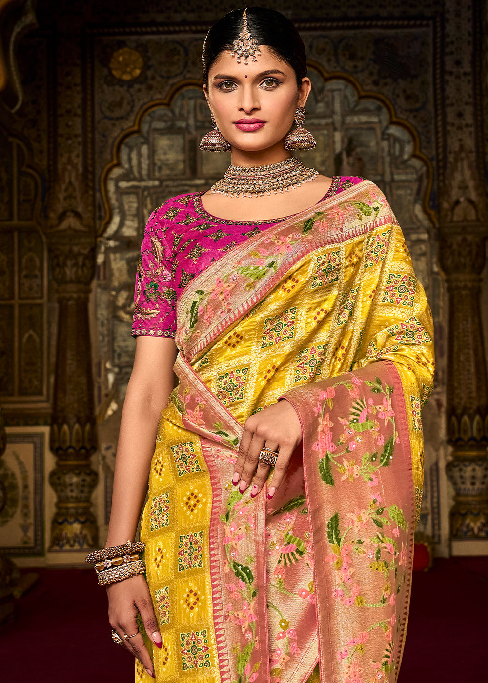 Radiant Yellow Raw Silk Saree for Effortless Style