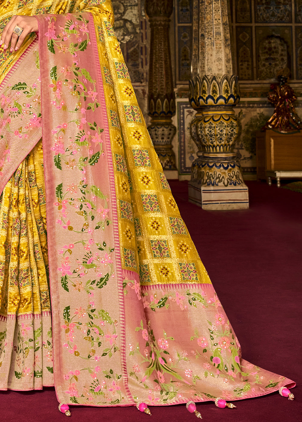 Radiant Yellow Raw Silk Saree for Effortless Style