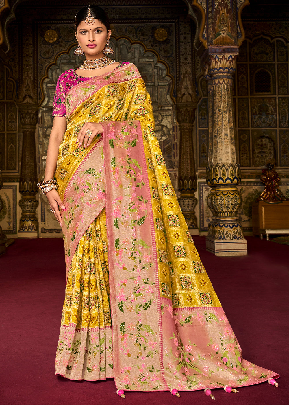 Radiant Yellow Raw Silk Saree for Effortless Style